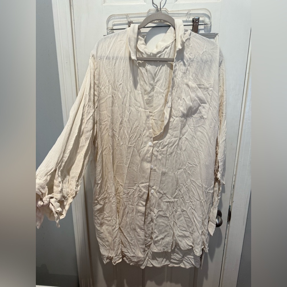 Cupshe oversized button down coverup